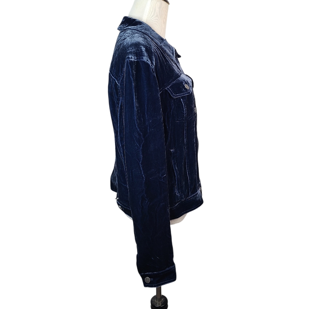 Sundance Blue Velvet Silk Blend Jacket Size Medium - Picture 4 of 15